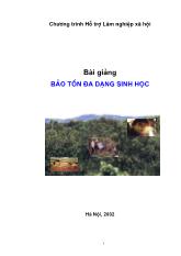 Bài giảng Bảo tồn đa dạng sinh học