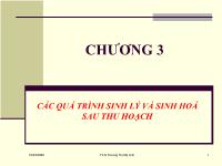 Bài giảng công nghệ sau thu hoạch chương 3