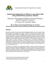 Cashew nuts supply chains in Viet nam A case study in DaK Nong and Binh Phuoc