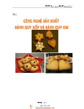 Công nghệ sản xuất bánh qui xốp và bánh qui dài