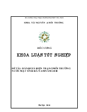 Đánh giá hiện trạng môi trường nước mặt tỉnh Hà Nam năm 2010