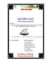 Đánh giá hiện trạng nghề nấu tinh dầu tràm tại xã Lộc Thủy và đề xuất các giải pháp bảo tồn phát triển nghề