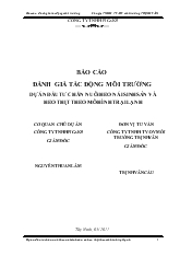 Đánh giá tác động môi trường dự án đầu tư chăn nuôi heo nái sinh sản và heo thịt theo mô hình trại lạnh