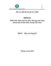 Đề tài Phát triển chăn nuôi lợn bền vững quy mô nông hộ tại một số tỉnh miền Trung Việt Nam