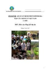 Đề tài Quản lý bệnh phytophthora hại cây trồng ở Việt Nam