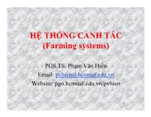 Hệ thống canh tác phần 1