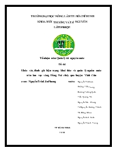Khảo sát, đánh giá hiện trạng khai thác và quản lý nguồn nước trên lưu vực sộng Đồng Nai chảy qua huyện Vĩnh Cửu