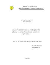 Khảo sát qui trình sản xuất đồ hộp khóm rẽ quạt và bước đầu thiết lập Haccp cho qui trình