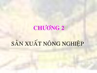 Kinh tế nông nghiệp chương 2