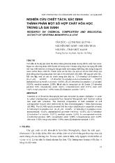 Nghiên cứu chiết tách, xác định thành phần một số hợp chất hóa học trong lá gai xanh