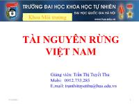 Tài liệu bài giảng về môi trường - Tài nguyên rừng Việt Nam