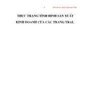 Thực trạng tình hình kinh doanh của các trang trại