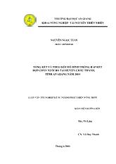 Tổng kết và theo dõi mô hình trồng bắp kết hợp chăn nuôi bò tại huyện Châu Thành, tỉnh An Giang năm 2004