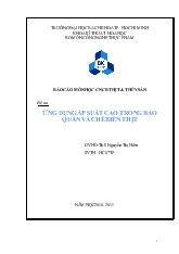 Áp suất cao trong chế biến và bảo quản thịt