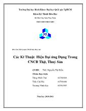 Các kỹ thuật hiện đại ứng dụng trong Công nghệ chế biến thịt cá, thủy hải sản