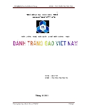 Công nghệ sản xuất bánh tráng gạo Việt Nam