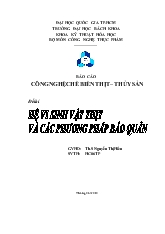 Hệ vi sinh vật thịt và các phương pháp bảo quản