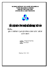 Quá trình tạo hương cho sản phẩm xúc xích lên men