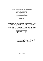 Tổng quan về Chitosan và ứng dụng trong bảo quản thịt cá