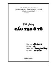 Bài giảng cấu tạo ôtô