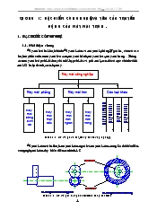 Đặc điểm công nghệ - Yêu cầu truyền động của máy mài tròn