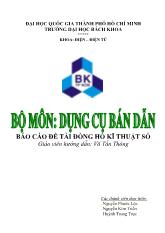 Đồng hồ kĩ thuật số - Bộ môn dụng cụ bán dẫn