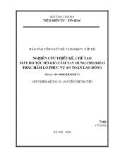 Nghiên cứu thiết kế, chế tạo máy đo tốc độ gió cầm tay dùng cho khai thác hầm lò phục vụ an toàn lao động