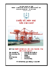 Thiết kế hệ cần của cầu truyền tải kock sức nâng: Q= 63 t