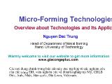 Công nghệ Micro Forming