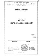 Quy trình chụp X - Quang công nghiệp