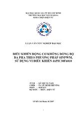 Điều khiển động cơ không đồng bộ ba pha theo phương pháp sinpwm, sử dụng vi điều khiển dspic 30f6010