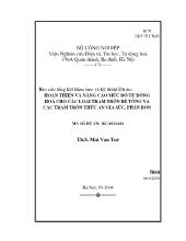 Hoàn thiện và nâng cao mức độ tự động hoá cho các loại trạm trộn bê tông và các trạm trộn thức ăn gia súc, phân bón