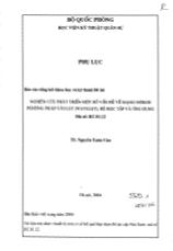 Nghiên cứu phát triển một số vấn đề về mạng Nơron phương pháp Wavelet, hệ học tập và ứng dụng
