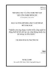 Nghiên cứu ứng dụng và phát triển công nghệ tự động thiết kế để chế tạo các chip thông minh cho đo lường và điều khiển