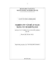 Nghiên cứu vấn đề an toàn mạng cục bộ không dây
