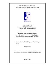 Nghiên cứu về công nghệ truyền hình qua mạng IP (IPTV)