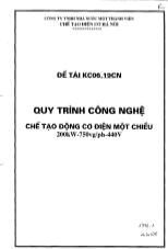 Quy trình công nghệ chế tạo điện một chiều 200kw - 750vg/ph - 440v