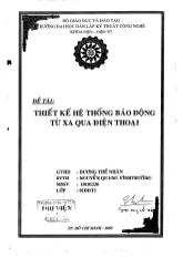 Thiết kế hệ thống báo động từ xa qua điện thoại
