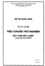 Tiêu chuẩn thử nghiệm máy điện một chiều công suất đến 200kW