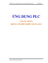 Ứng dụng plc cho hệ thống điều khiển thang máy