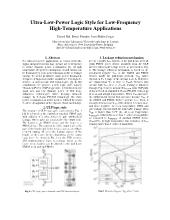 Utra-Low-Power Logic Style for Low-Frequency High-Temperature Applications