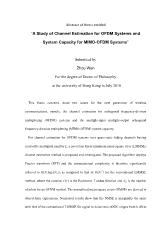 A Study of Channel Estimation for OFDM Systems and System Capacity for MIMO - OFDM Systems