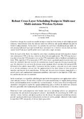 Robust cross - Layer scheduling design in multi - User multi  - Antenna wireless systems