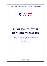 Giáo trình phân tích thiết kế hệ thống thông tin