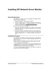 Installing gfi network server monitor