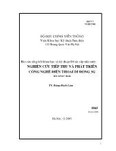 Nghiên cứu tiếp thu và phát triển công nghệ điện thoại di động 3G (thế hệ thứ 3) - Đánh giá hiện trạng công nghệ di động, xác định tiêu chuẩn và hạ tầng cơ sở viễn thông phù hợp với công