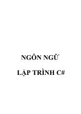 Ngôn ngữ lập trình C#