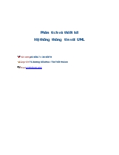 Phân tích và thiết kế hệ thống thông tin với uml