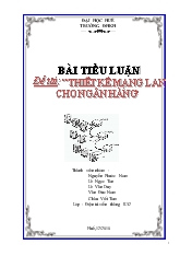 Thiết kế mạng lan cho ngân hàng