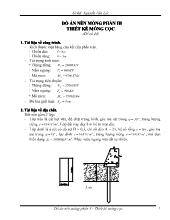 Đồ án Nền móng phần 3 - Thiết kế móng cọc